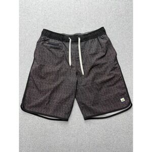 Vuori Shorts Mens Medium Gray Chevron Athletic Lined 7 Inseam Performance Gym